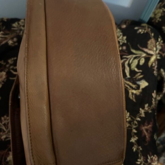 Fossil Vintage75082 British Tan Leather front flap shoulder bag - Picture 6 of 14